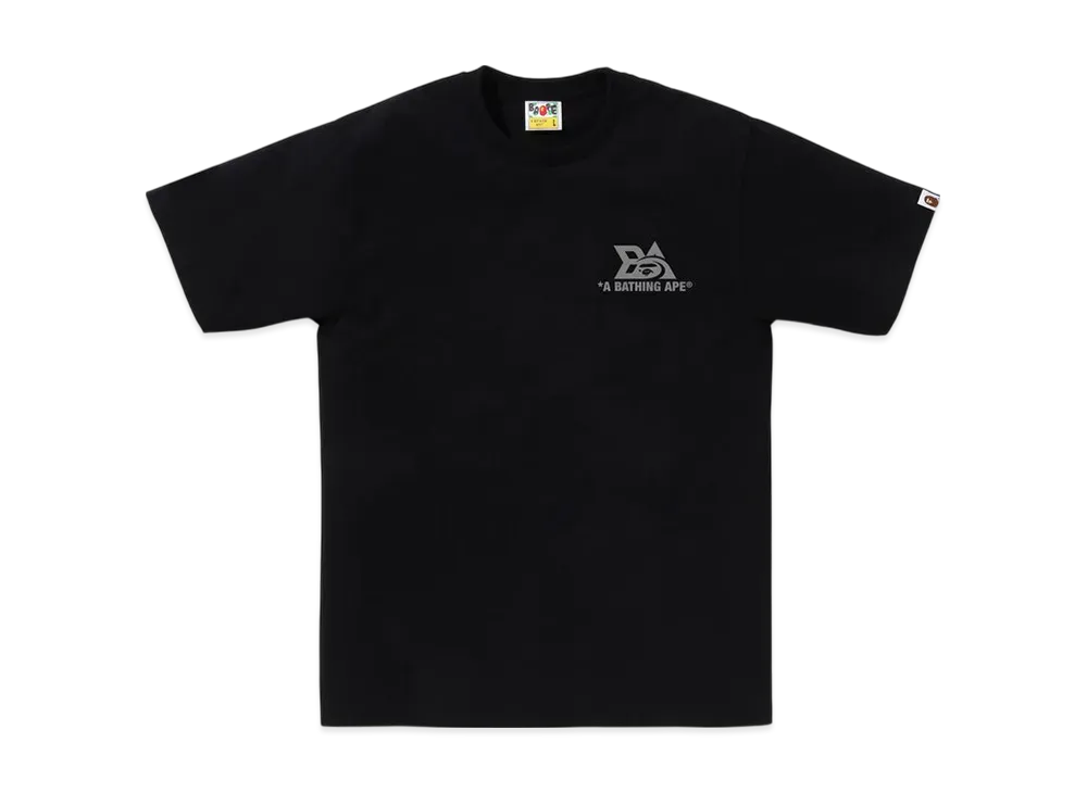A BATHING APE Reflector Tech Logo Tee "Black"