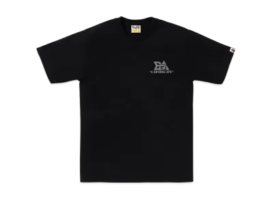 A BATHING APE Reflector Tech Logo Tee "Black"