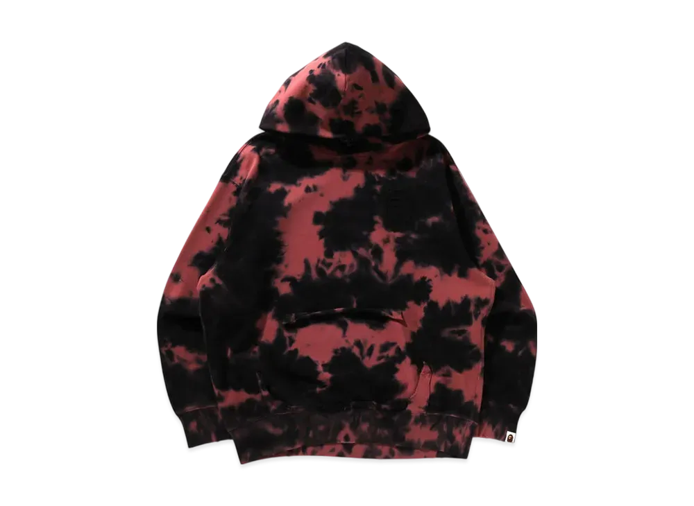A BATHING APE Destroyed Bleach Logo Relaxed Fit Pullover Hoodie "Black"