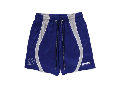 A BATHING APE Solid Camo Jacquard Multilogo Relaxed Fit Sweat Shorts "Blue"