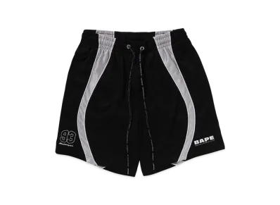 A BATHING APE Solid Camo Jacquard Multilogo Relaxed Fit Sweat Shorts "Black"