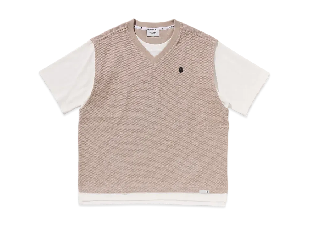 A BATHING APE Bape Black Hybrid Tee "Beige"