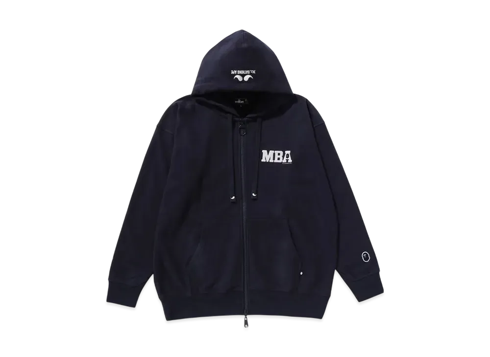A BATHING APE Zip Up Hoodie "Navy"