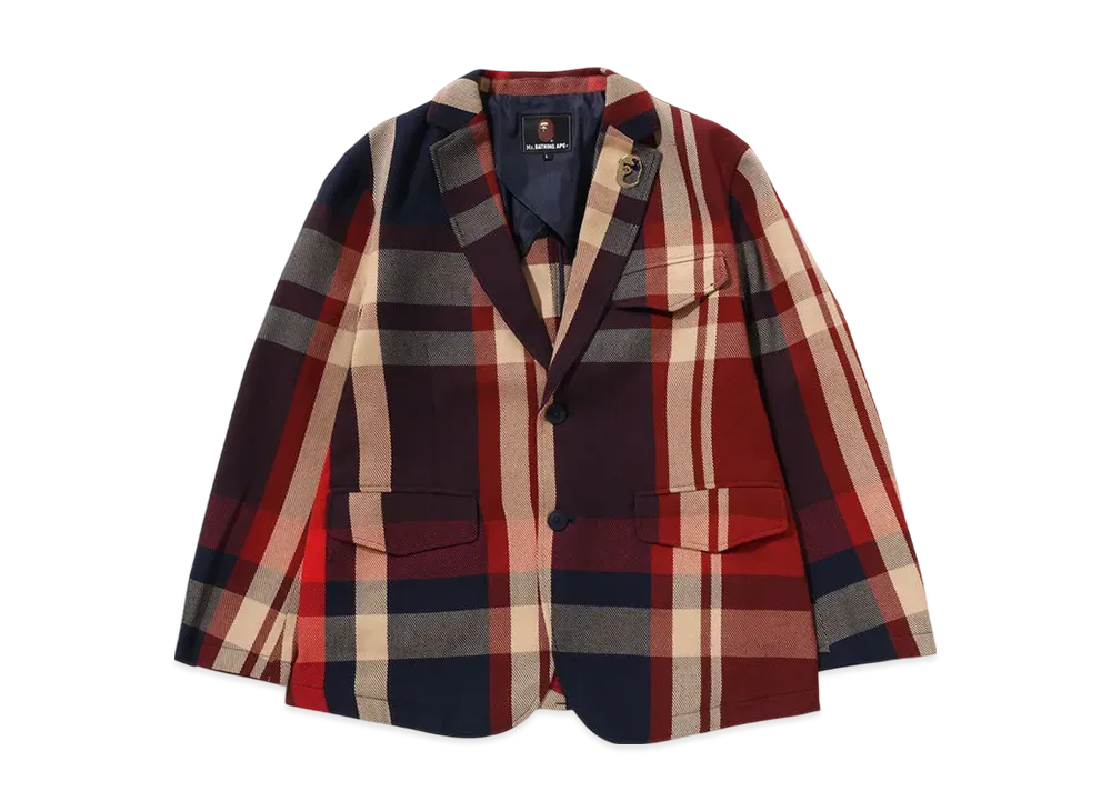 A BATHING APE Bape Check Jacket "Red"