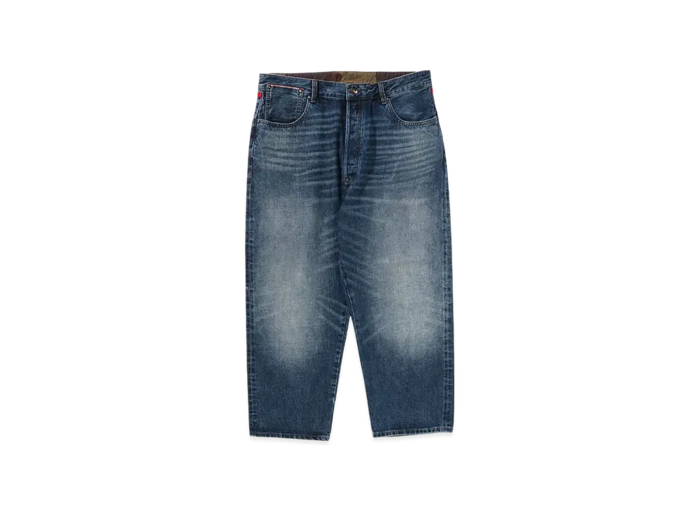 A BATHING APE Taper Front Denim Pants "Lightindi"