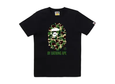 A BATHING APE Abc Camo By Bathing Tee "Black/Green"