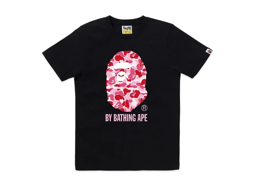 A BATHING APE Abc Camo By Bathing Tee "Black/Pink"