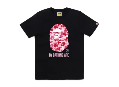 A BATHING APE Abc Camo By Bathing Tee "Black/Pink"