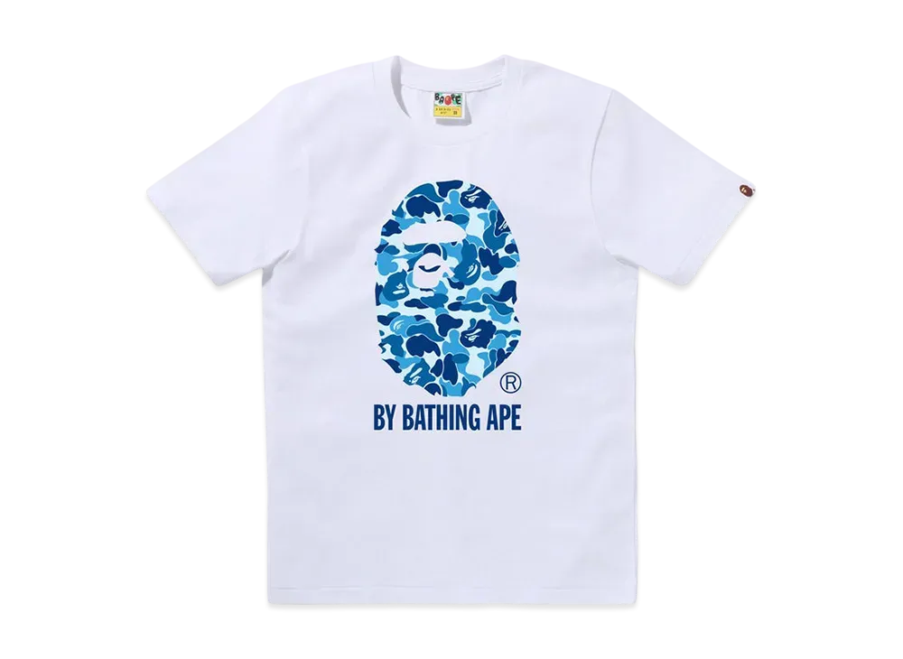 A BATHING APE Abc Camo By Bathing Tee "White/Blue"