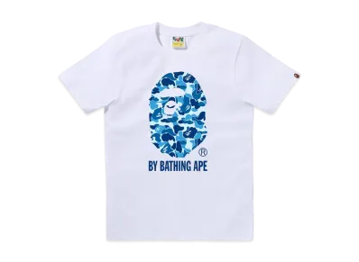 A BATHING APE Abc Camo By Bathing Tee "White/Blue"