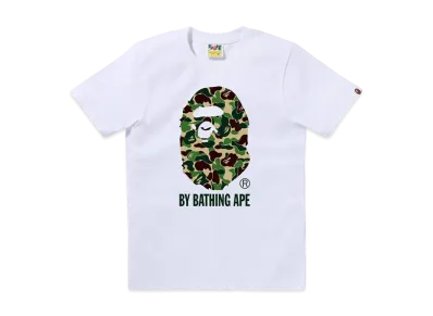 A BATHING APE Abc Camo By Bathing Tee "White/Green"