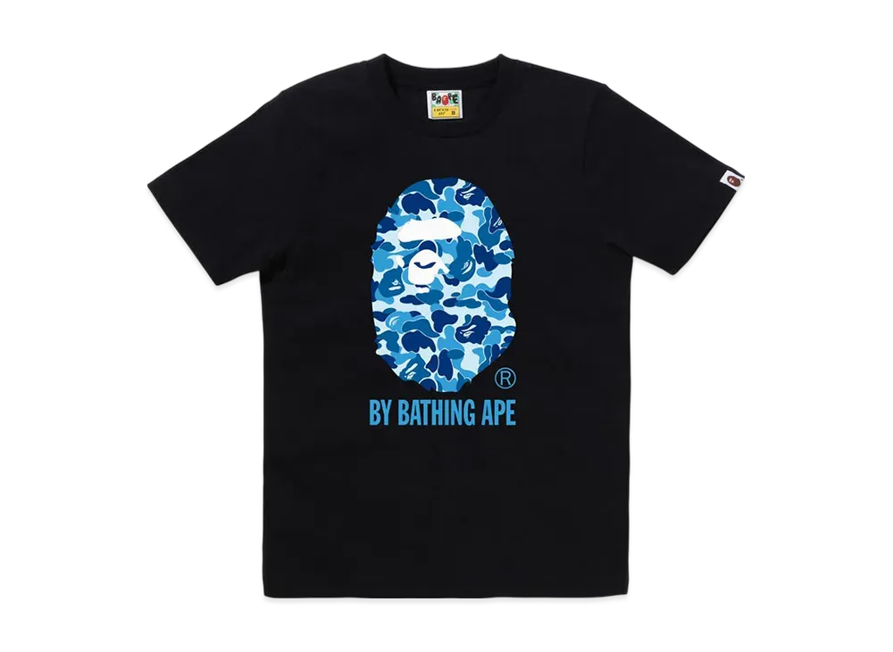 A BATHING APE Abc Camo By Bathing Tee "Black/Blue"