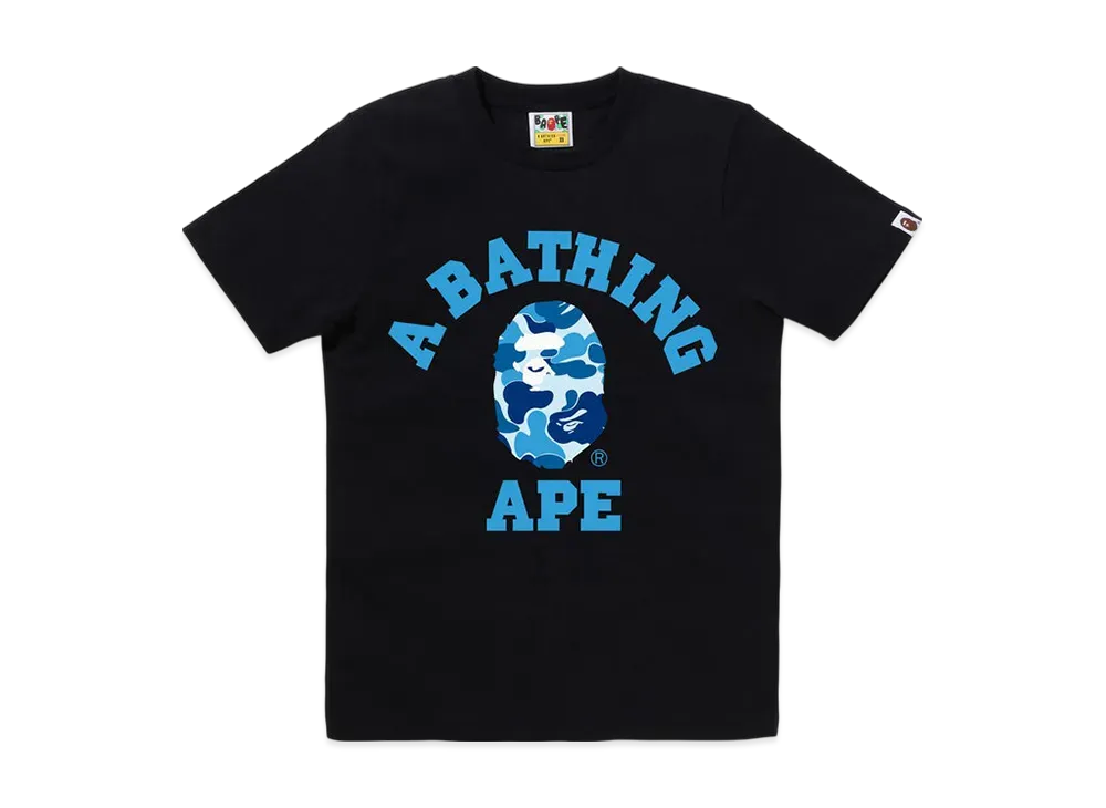 A BATHING APE Abc Camo College Tee "Black/Blue"