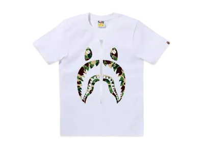 A BATHING APE Abc Camo Shark Tee "White/Green"