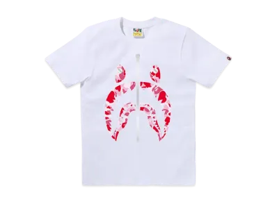 A BATHING APE Abc Camo Shark Tee "White/Pink"