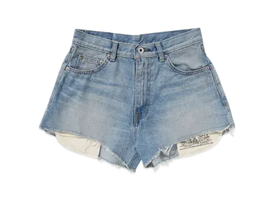 A BATHING APE Crystal Ape Head Denim Shorts "Lightindi"