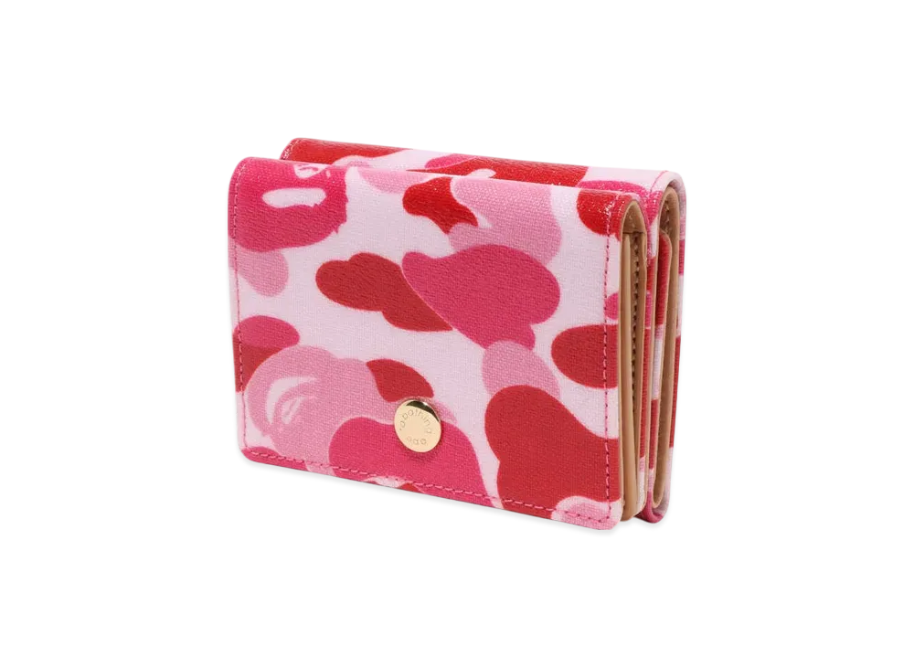 A BATHING APE Abc Camo Wallet "Pink"