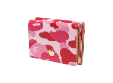 A BATHING APE Abc Camo Wallet "Pink"