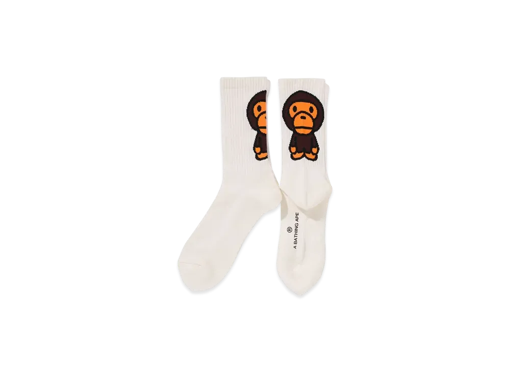 A BATHING APE Baby Milo Socks "White"