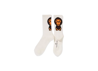 A BATHING APE Baby Milo Socks "White"