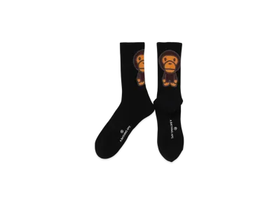 A BATHING APE Baby Milo Socks "Black"