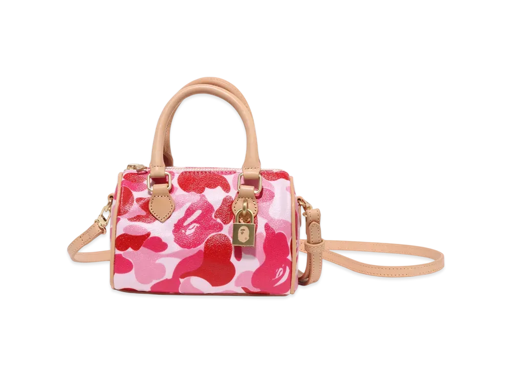 A BATHING APE Abc Camo Mini Shoulder Bag "Pink"