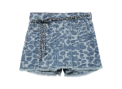 A BATHING APE Pattern Denim Pleated Skort "Lightindi"