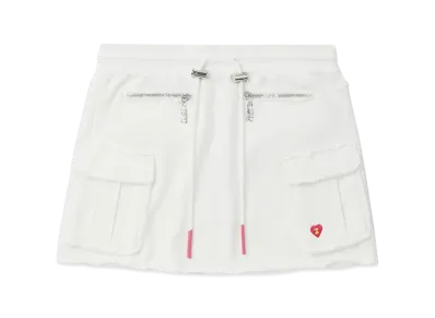 A BATHING APE Ribbed Waistband Cargo Miniskirt "White"