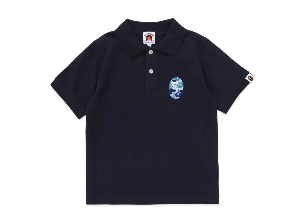 A BATHING APE One Point Polo Shirt "Navy"