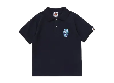 A BATHING APE One Point Polo Shirt "Navy"
