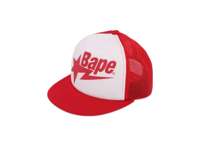 A BATHING APE Bape Sta Mesh Cap "Red"