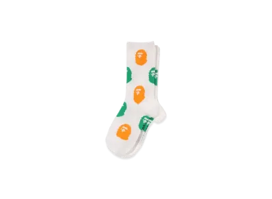 A BATHING APE Ape Head Socks "Green"