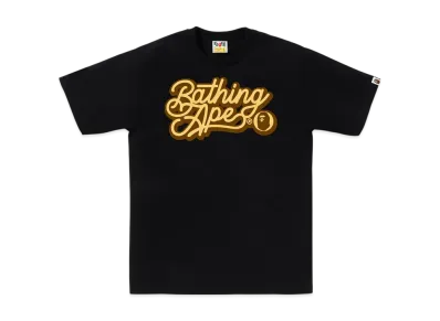 A BATHING APE Bathing Ape Script Logo Tee "Black/Brown"
