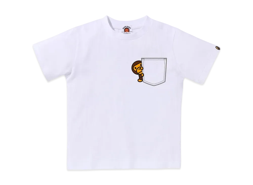 A BATHING APE Milo Fake Pocket Tee "White"