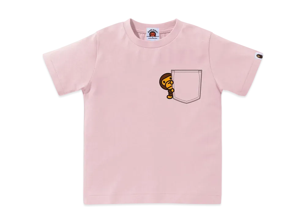 A BATHING APE Milo Fake Pocket Tee "Pink"