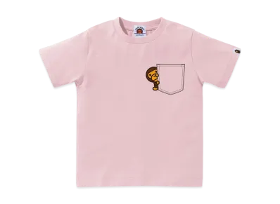 A BATHING APE Milo Fake Pocket Tee "Pink"