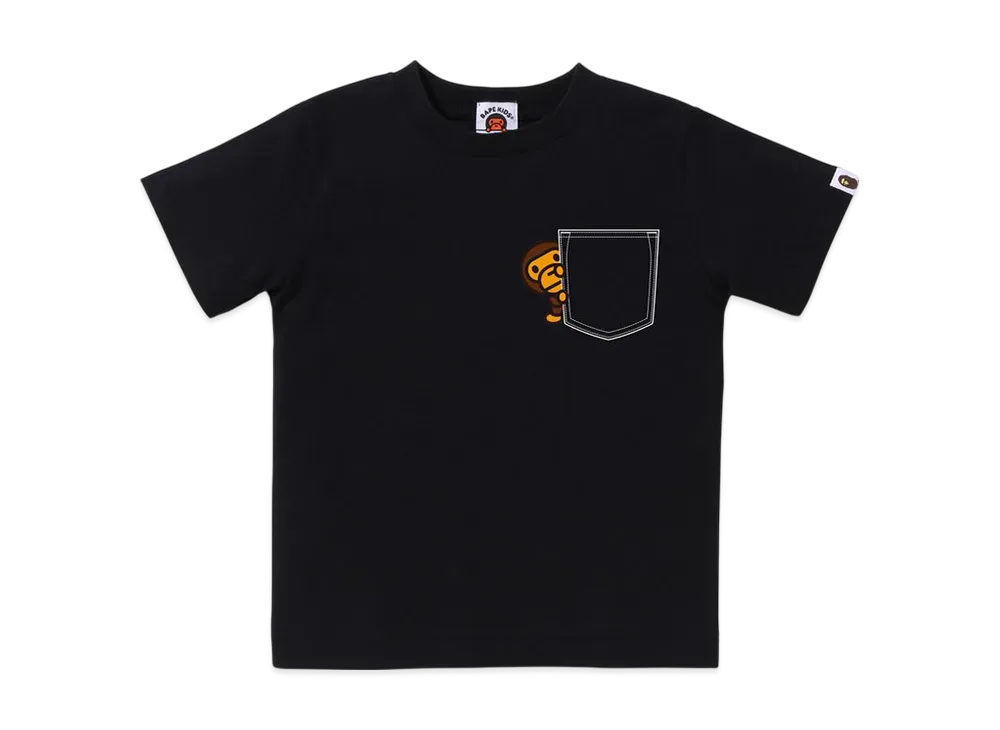 A BATHING APE Milo Fake Pocket Tee "Black"