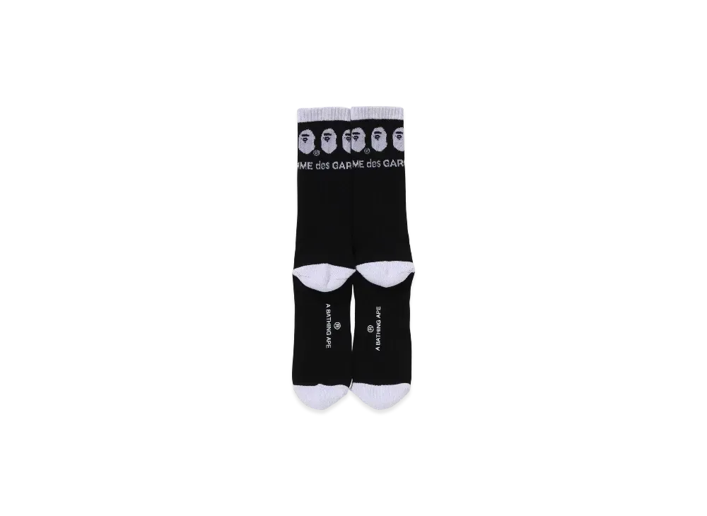 A BATHING APE x COMME des GARCONS OSAKA Socks "Black"