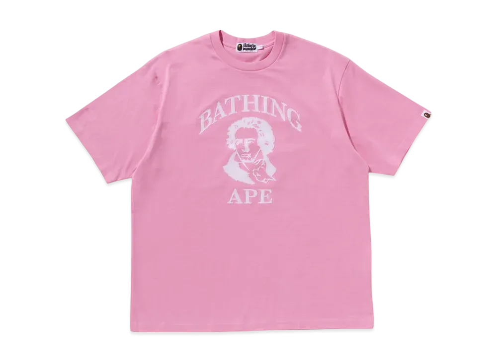 A BATHING APE Beethoven Graphic Relaxed Fit Tee "Pink"