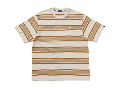 A BATHING APE One Point Strip Relaxed Fit Tee "Blue"