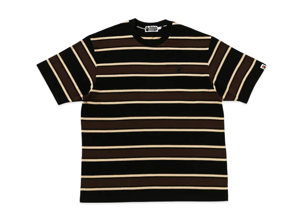 A BATHING APE One Point Strip Relaxed Fit Tee "Black"