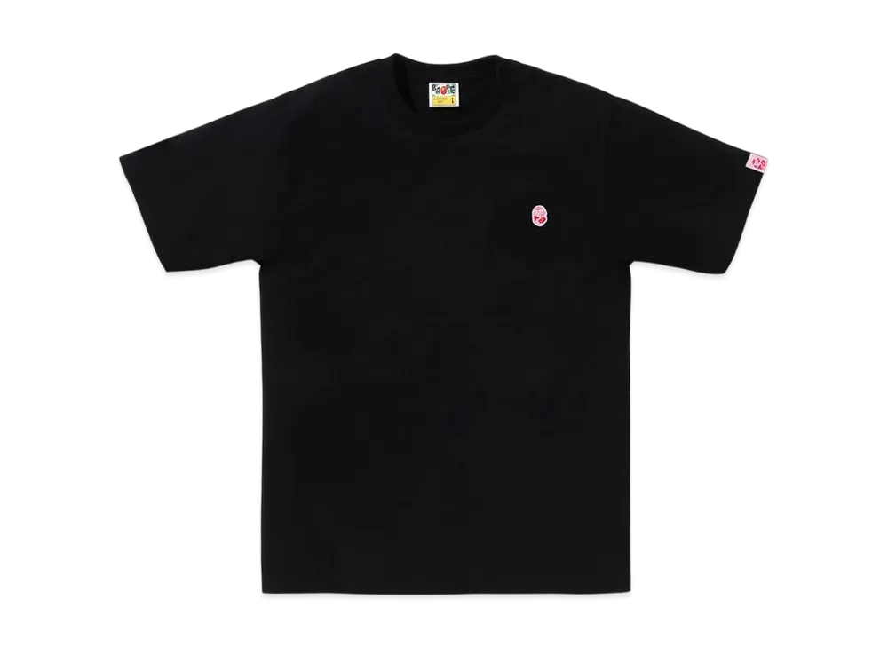 A BATHING APE Abc Camo One Point Tee "Black/Pink"