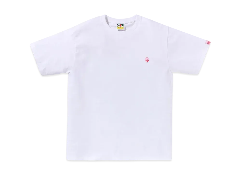 A BATHING APE Abc Camo One Point Tee "White/Pink"