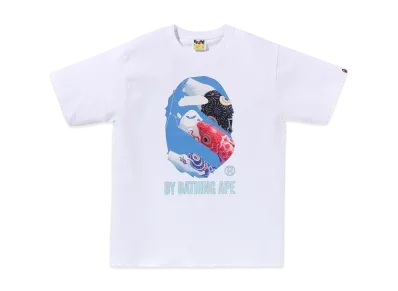 A BATHING APE Carp Photo By Bathing Ape Tee "White"