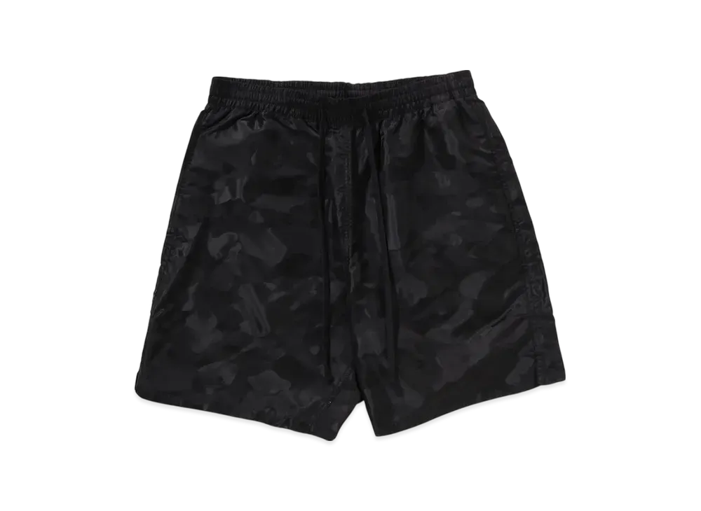 A BATHING APE Solid Camo Bathing Ape Logo Shorts "Black"