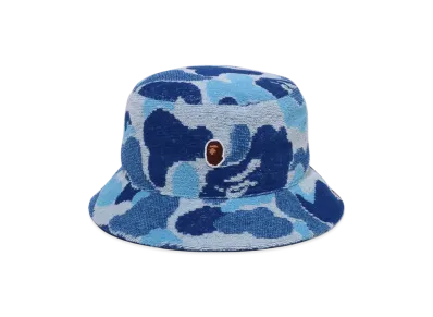 A BATHING APE Abc Camo Pile Jacquard Bucket Hat "Blue"
