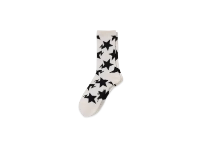 A BATHING APE Sta Pattern Socks "White"