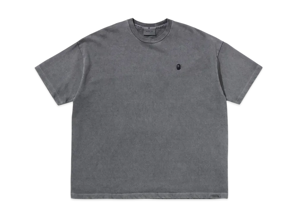 A BATHING APE Bape Black Rope Stitch Washed Tee "Gray"