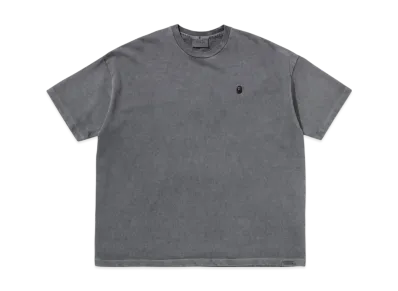 A BATHING APE Bape Black Rope Stitch Washed Tee "Gray"