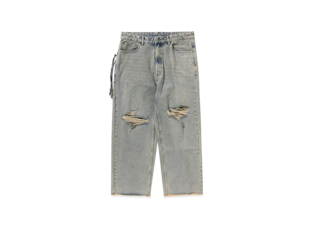 A BATHING APE Bape Black Essential Paisley Trimmed Denim "Lightindi"